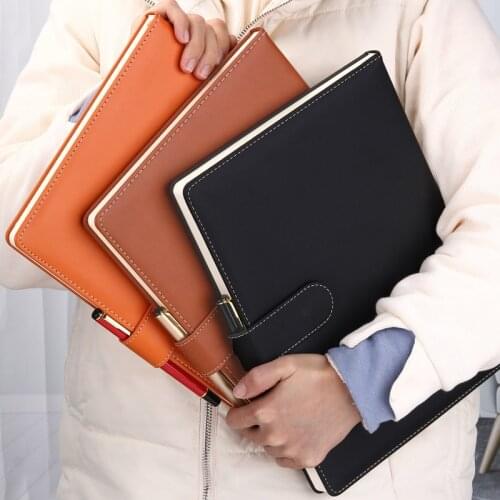 A4 Business Notepad Students Notebook Retro Colors Creativity Stationery Office Pu Cover Notebooks Office Sketchbook Supplies