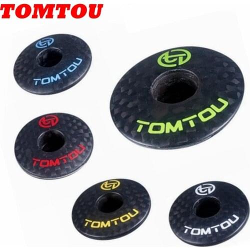 TOMTOU Matte 3K Carbon Fiber Bicycle Headset Cover 1-1/8" Mountain/Road Cycling 28.6mm Stem Top Cap 6g