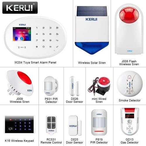 KERUI W20 DIY Alarm System WIFI GSM Home Security Sensitive App Remote Reminding Wireless PIR Motion Detection Door Open Alarm