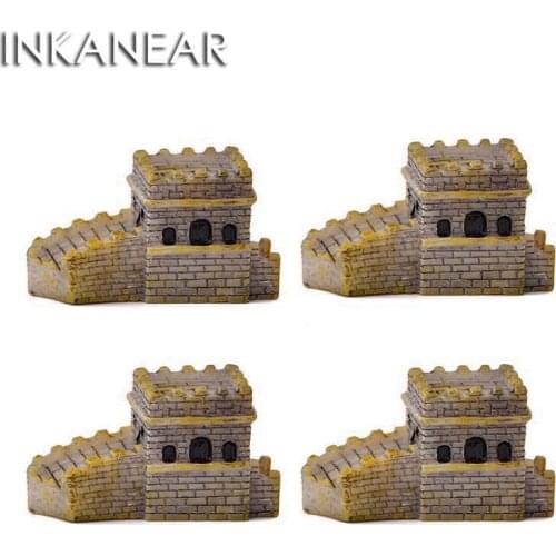 Chinese Great Wall Vintage House Model Micro Fairy Garden Miniature/Terrarium Decoration Ornaments DIY Bonsai Accessories