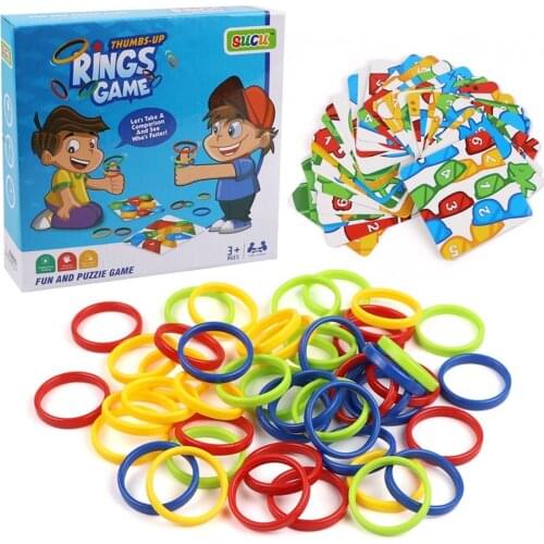 Rings Up Puzzle Card Board Game Brain Wars Family Party Waterproof Cards Game Entertainment Educational Toys