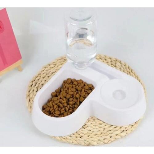 Pet Bowl Feeder Drinker Multifunctional Corner Cat Dog Bowl Water Bottle Prevent Tipping Automatic Water Fountain Pet Supplies