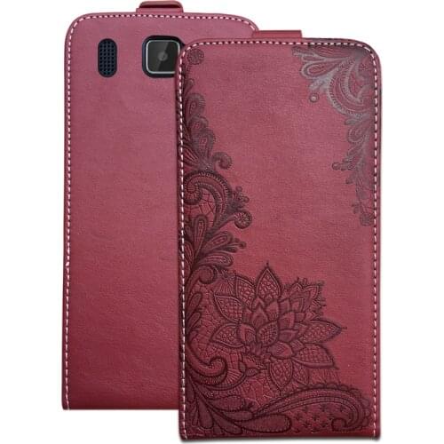 3D Stereo Embossing lace flower butterfly flip up and down leather phone bag cover case for Prestigio Grace Q5 PSP5506 DUO