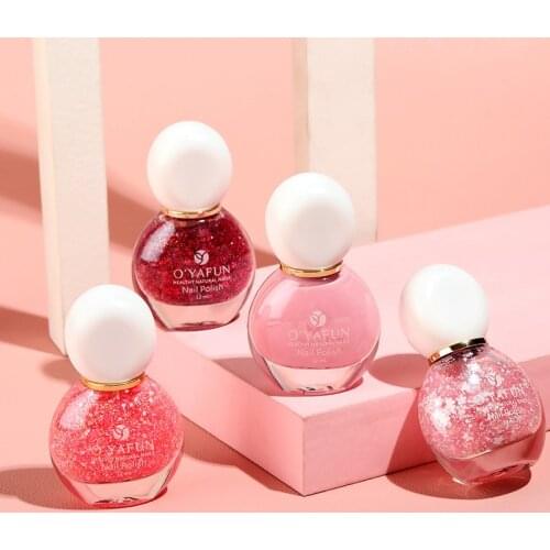 12Ml Nail Polish No Baking Lasting Quick Drying Non-Toxic Water-Based Tearable Nail Varnishes Hybrid Lacquer Manicure Nail Art