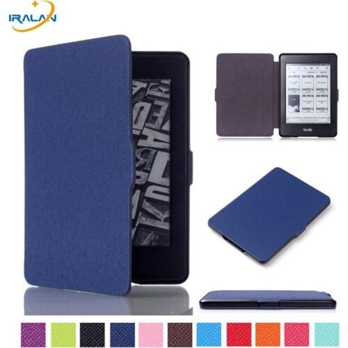 Fashion PU Leather Ultra Slim smart Cover Case For Amazon Kindle Paperwhite 1 2 3 6"Case Tablet Shell With Sleep&Wake Up+Stylus