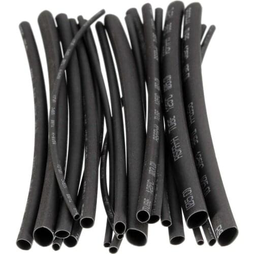 New 20pcs 100mm Black Color 2:1 Polyolefin H-type Heat Shrink Tubing Tube Sleeving 5 Specifications
