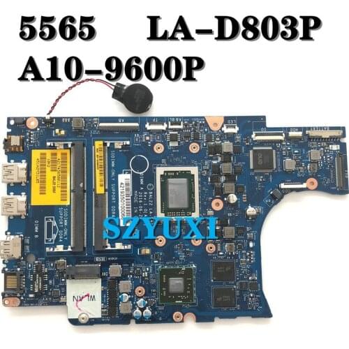 A10-9600 processor FOR DELL INSPIRON 5565 Laptop Motherboard BAL22 LA-D803P CN-0R1WJH R1WJH Mainboard 100%tested