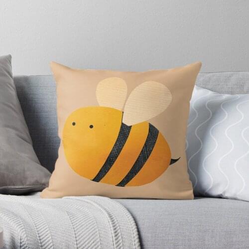 Bee Throw Pillow Cushion Cover Polyester throw pillows case on sofa home living room car seat decor 45x45cm