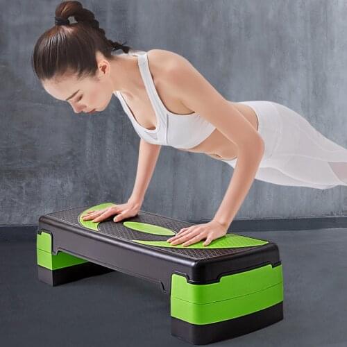Non-slip Aerobic Step Adjustable Cardio Yoga Pedal Stepper Home Gym Workout Exercise Fitness Equipment