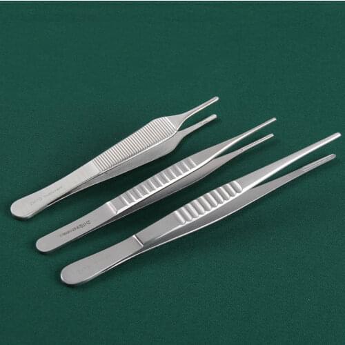 Shanghai Zhonghe Tiangong non-injury forceps tissue forceps straight concave and convex teeth 14 cm 16 cm ear and nose cartilage