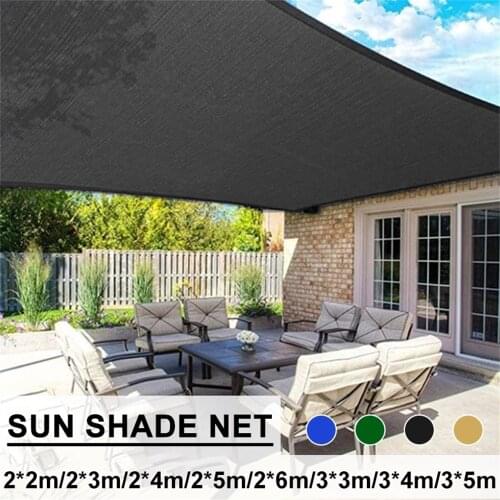 Sun Shade Net 200 -600cm Shade Sail Square Anti-UV Sun Shade Net Outdoor Awnings Sun Shelter Garden Patio Pool Shade Sail Garden
