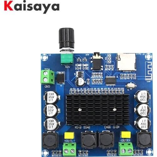 TDA7498 Digital Bluetooth 5.0 power amplifier board 100W*2 Stereo Amp supports AUX onboard potentiometer T0259