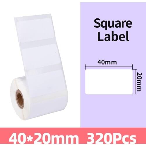 Phomemo M110 M200 Self-Adhesive Direct Thermal Labels Printer Label Paper For Phomemo 40x80mm Label Paper 100pcs/roll