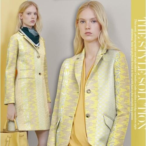 Heavy fine jacquard fabrics advanced custom dress fabric wholesale high quality cloth