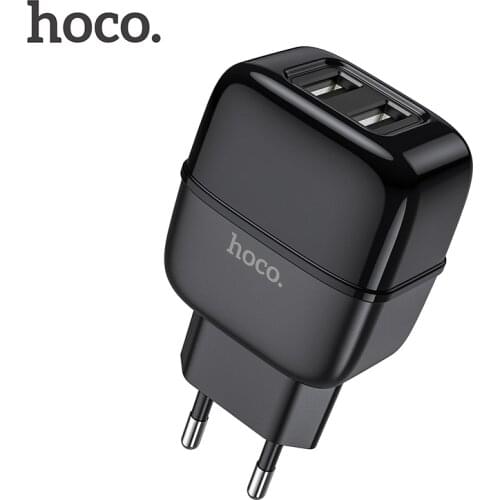 HOCO 5V2.4A Universal Dual USB Wall Charger EU Plug Portable for iPhone Samsung for xiaomi mi 8 oneplus Charging Travel Adapter