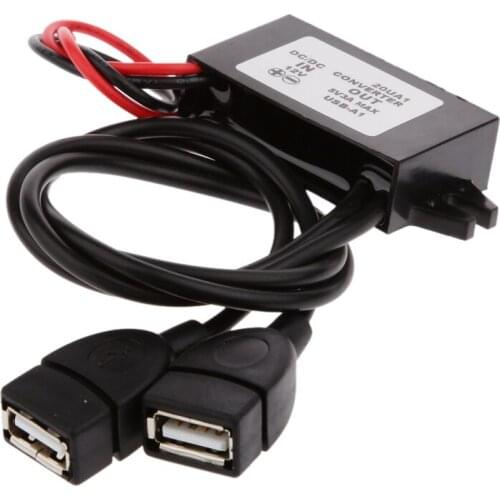 Generic Dual USB DC-DC Car Converter Module 12V To 5V 3A 15W Power Adapter