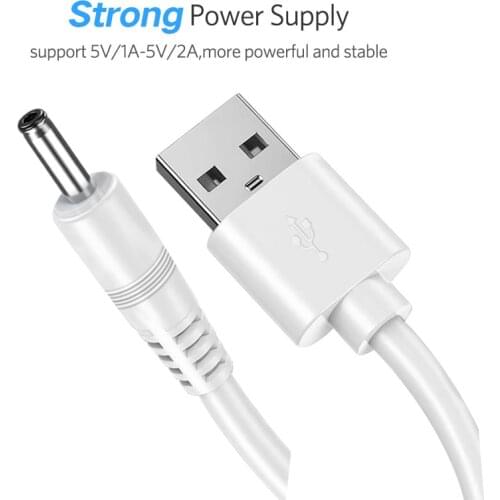 USB to DC 3.5mm Power Cable USB A Male to 3.5 Jack Connector 5V Power Supply Charger Adapter 3.5*1.35mm for HUB USB Fan Power