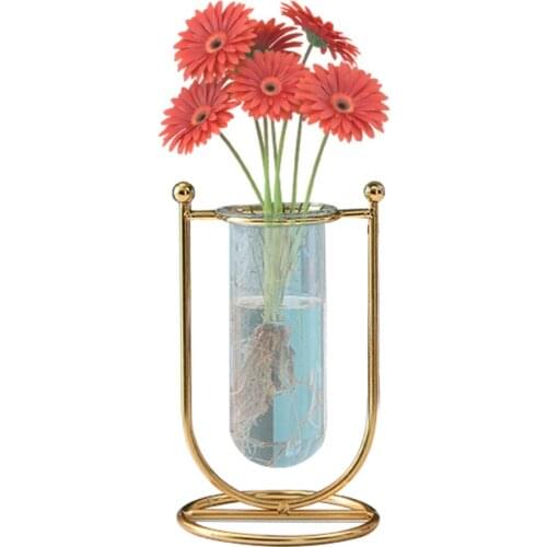 Test Tube Vase Vases Flower Pot Wrought Iron Pergola With Rack/Holder Nordic Style U-shape For Propagating Hydroponics Plants