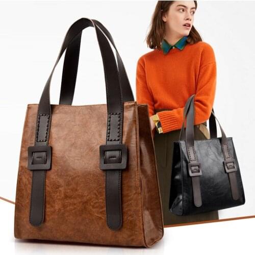 Vintage Women Hand Bag Designer Luxury Handbags Women Quality Leather Shoulder Bags Female Top-handle Bags Fashion Brand Handbag