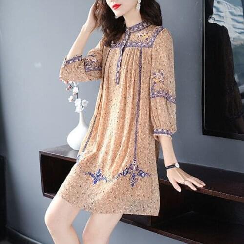 Women Dresses Large Size Womens Clothing 2021 Summer Wide Style Floral Dress For Women Vestido De Mujer Femme Robe