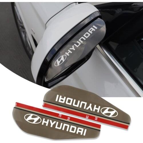 2Pcs Waterproof Car Rear View Mirror PVC Rain Eyebrow For Hyundai I10 I20 I30 I40 IX20 IX35 Kona Getz Veloster Tucson Elantra Az