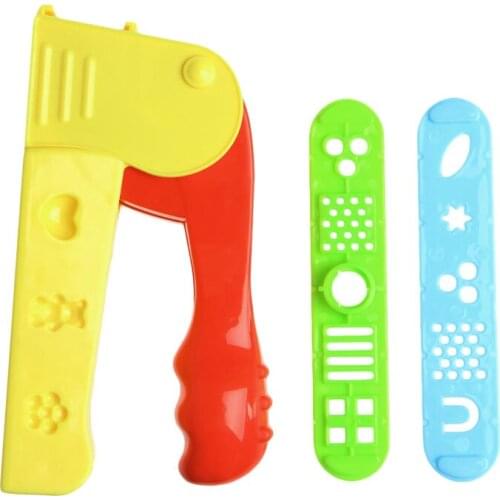 2020 New Ptrrty Helpful Dough Plasticine Craft Clay Extrusion Mold Tool Set Kids Learn Play Toys