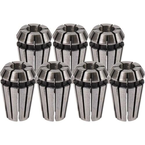 7Pcs 1-7mm ER11 Collet Chuck Tool Bits Holder Spring Collet for CNC Engraving Machine & Milling Lathe Tool