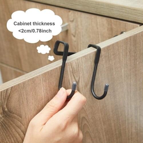 8 Pieces Cabinet Hook Double S Shaped Cabinet Drawer Hanger Hook Durable Metal Heavy Duty Hooks for Kitchen Closet