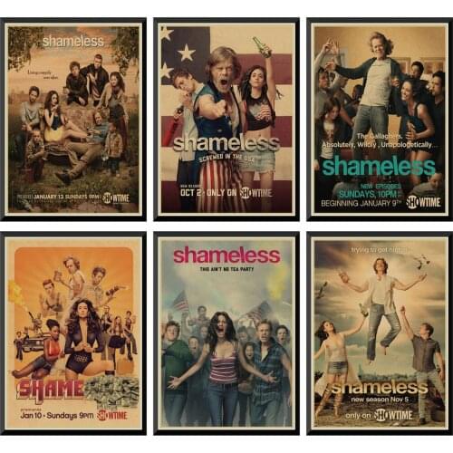 American Family Comedy Shameless Vintage Kraft Paper For Home Decorhome Wall Decor Painting 42X30Cm