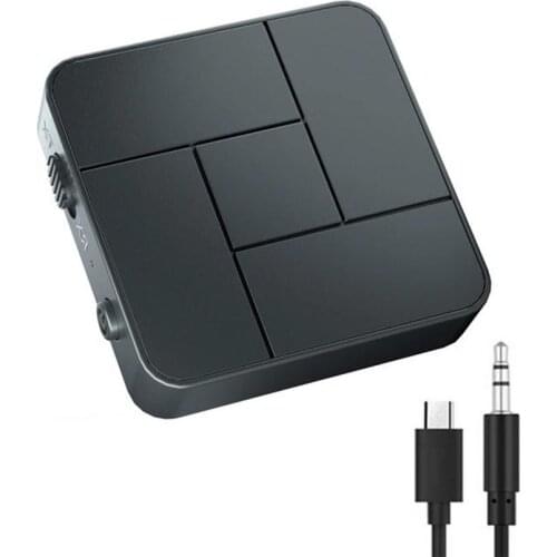 Bluetooth 5.0 Audio Receiver Transmitter 3.5mm AUX Jack RCA USB Dongle Stereo Wireless Adapter With Mic For Car TV PC Headphone