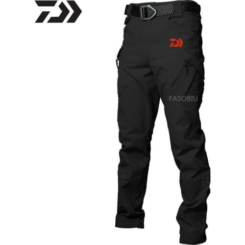 Daiwa Pants Men Spring Autumn Fishing Pants Outdoor Casual Fishing Clothes Multi-pocket Breathable Hiking Pant Fishing Clothing