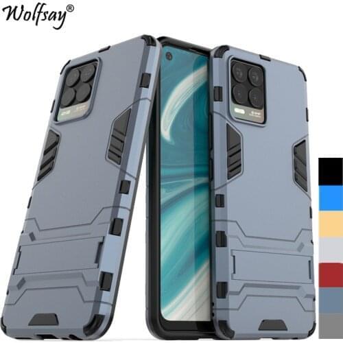 For Cover Oppo Realme 8 Pro Case Hybrid Stand Silicone Armor Back Case For Oppo Realme 8 Pro Cover For Oppo Realme 8 Pro 6.4inch
