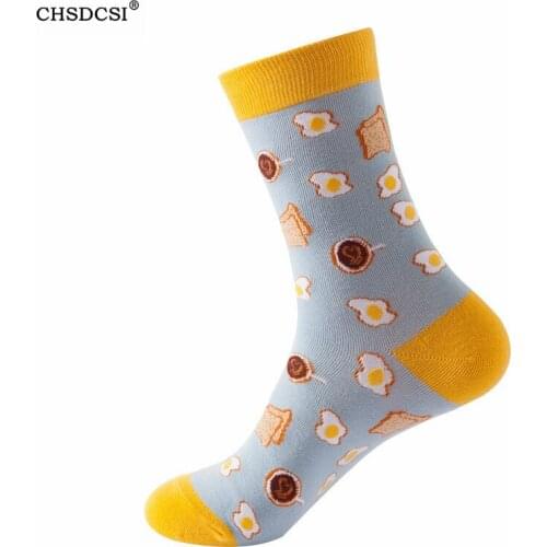 CHSDCSI Hot Sale Colorful Womens Cotton Socks Funny Pattern Creative Ladies Novelty Cartoon Sock For Gifts High Quality Clothes