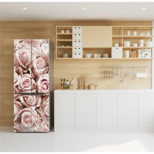 60x180cm Fridge Door Decor Decal High Quality 3D Refrigerator Renovation Decoration Poster Self Adhesive Waterproof Vinyl Murals