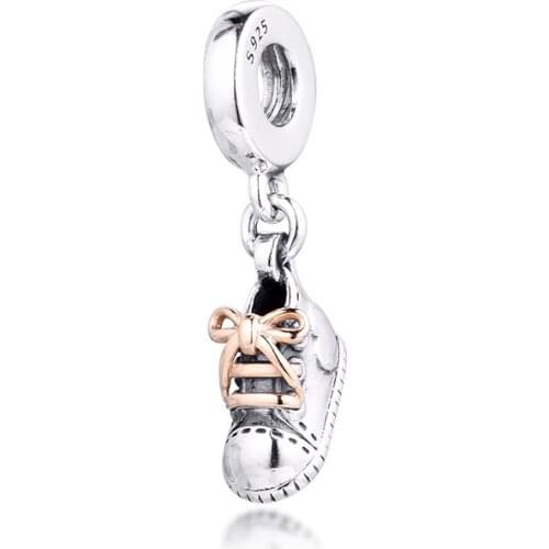 Baby Shoe Dangle Charm Pendant for Bracelets Women Charms New Arrival diy 925 Sterling Silver Pendant