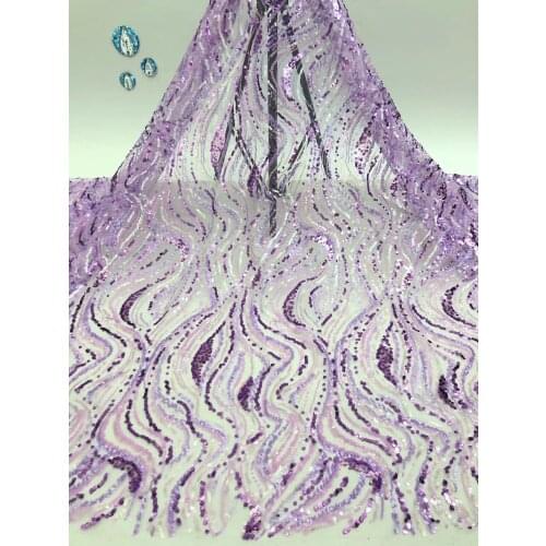 French Sequined Mesh Lace Fabric 2021 African Tulle Lace Fabric High Quality Nigeria Sequined Lace Wedding Dress Fabric XB4629
