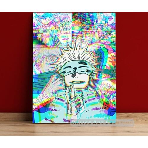 Canvas Anime Gojo Satoru Jujutsu Kaisen Pictures Home Decoration Paintings Poster HD Prints Wall Art Modular Living Room Framed
