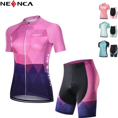 NEENCA Cycling jersey set summer clothes for women Clothing Bicycle Shirt Shorts MTB jersey ciclismo Mountain jerseys