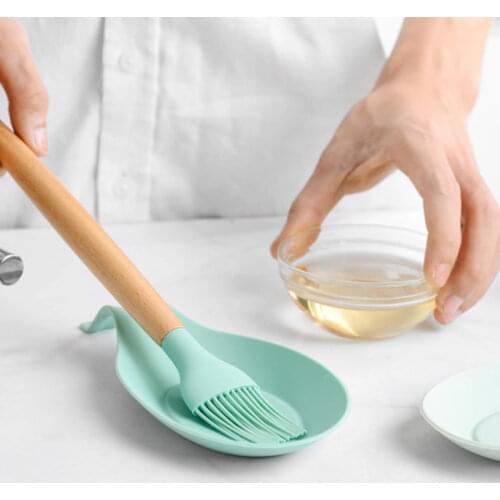 Kitchen Cooking Tools Silicone Spoon Fork Mat Shelf Spoon Rests Pot Clips Holder Organizer Pad Storage Home Tools