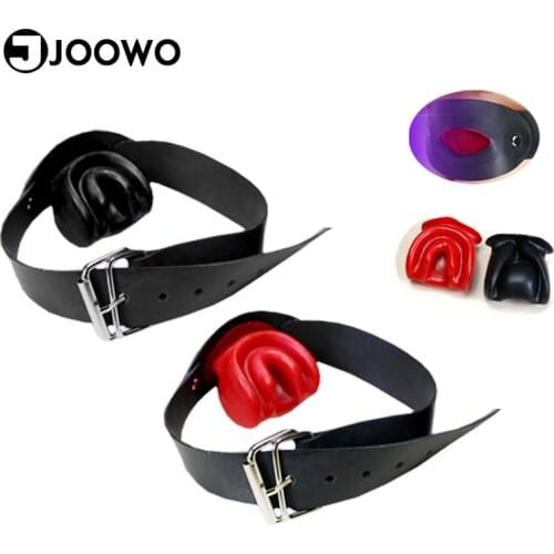 Latex Lips Rubber Open Mouth Gag Oral Sex Toys For Couples Bondage Mouth Stuffed Adult Games Bite Products