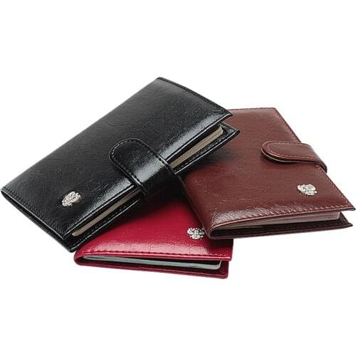 Oil Wax Style Russian Metal double-headed eagle Buckle Passport Cover Built in RFID Blocking Protect personal information