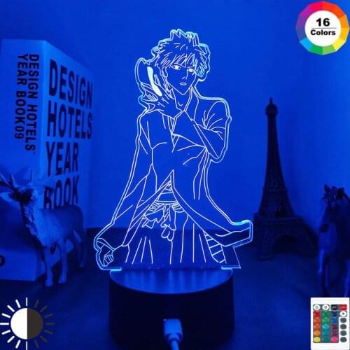 Miflame New 3d Lamp Anime Bleach Ichigo Kurosaki for Bedroom Decor Nightlight Cool Birthday Gift Acrylic Led Night Light Bleach