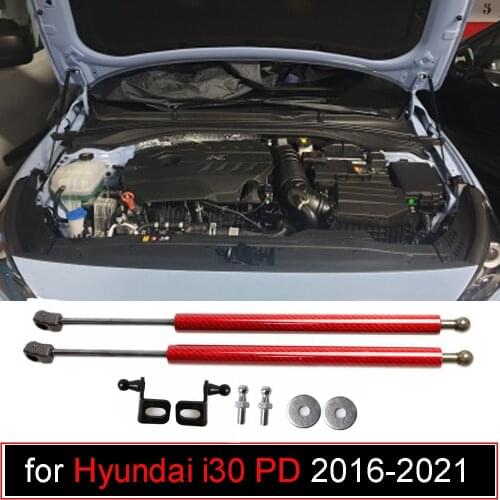 Modify Gas Struts for Hyundai i30 PD 2016-2021 for Hyundai Elantra GT Front Hood Bonnet Lift Support Carbon Fiber Shock Damper