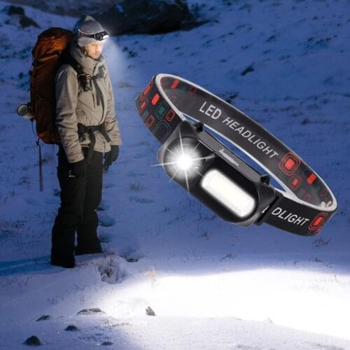 Head Lamp Car Inspect Light Led Head Lamp Head Flashlight USB Rechargeable Headlamp USB Magnet Work Light Head Torch