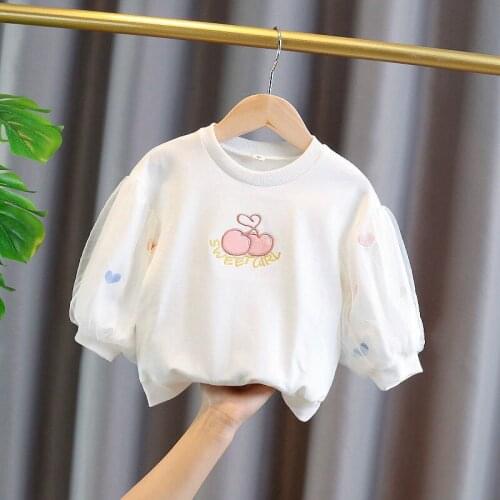 2021 new spring autumn summer Girls Kids Boys embroidery Sweatshirt comfortable cute baby Clothes Children Clothing