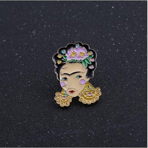 New Drop Enamel fashion brand coat painter self-portrait Texture Brooch Lapel Pin