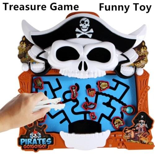 Pirates Treasure Captain Skeletons Funny Toys Clamping Hands Multiplayer Interactive Board Games Finger Biting Funny Toys