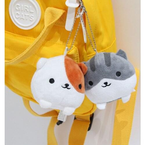 10cm Japanese Cartoon Mini Cute Cat Plush Pendant Doll Soft Plush Keychain Key Ring Plush Pendant Doll Toy
