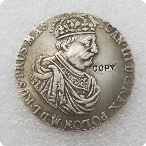Poland : 1685 Talar - JOAN III SOBIESKI - Gedanensis DANZIG COPY commemorative coins-replica coins medal coins collectibles