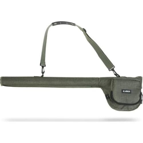 LEO Professional Double Layer Canvas Fishing Bag for Fly Fishing Rod and Reel Combo Set 82cm Fly Fishing Rod Reel Shoulder Bag
